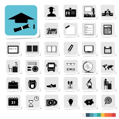 Education Icon in Business Category Concept clipart