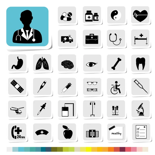 Healthcare and Medical Icon for Business Category Concept — Vector de stoc