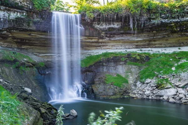 Waterfall during autumn — Stock Photo, Image