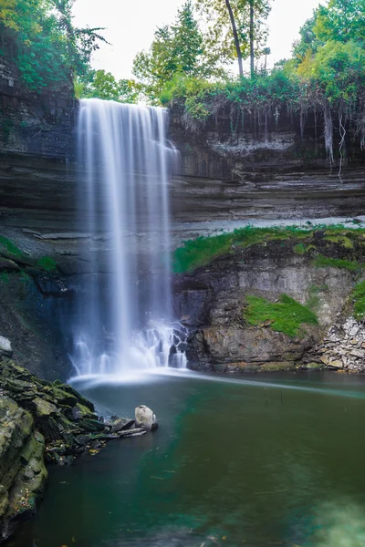 Waterfall during autumn — Stock Photo, Image