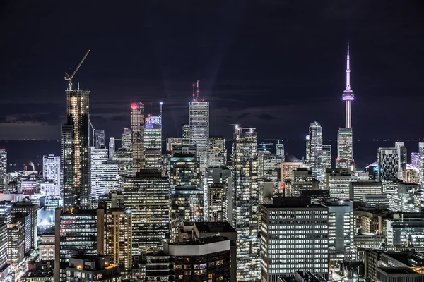 Downtown toronto's nachts — Stockfoto