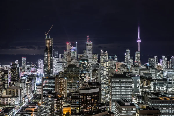 Downtown toronto's nachts — Stockfoto