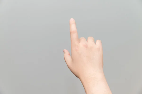 Hand with one finger pointing — Stock Photo, Image