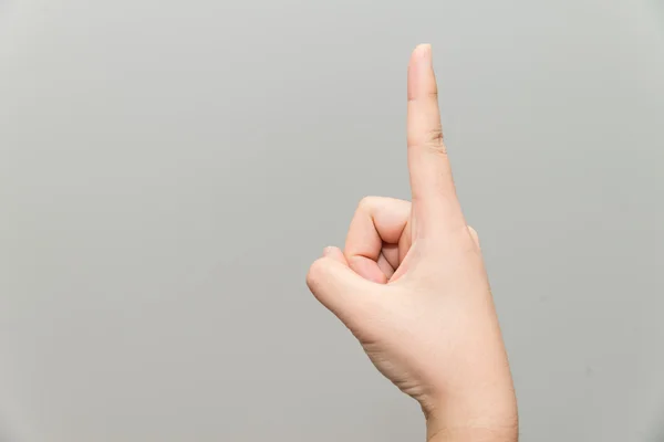 Hand with one finger up — Stock Photo, Image