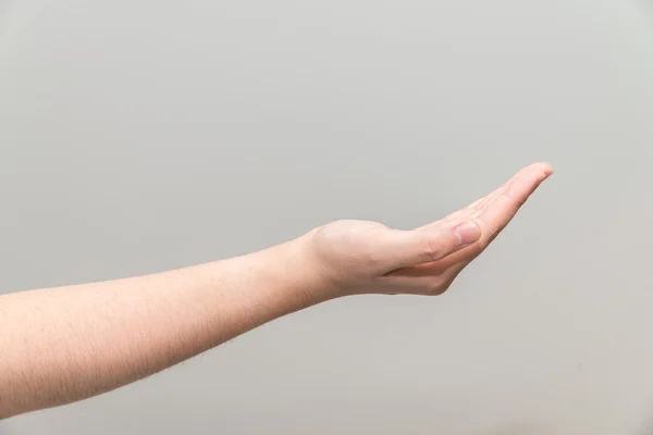 Hand with open palm facing up — Stock Photo, Image