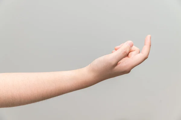 Hand with curl index finger — Stock Photo, Image