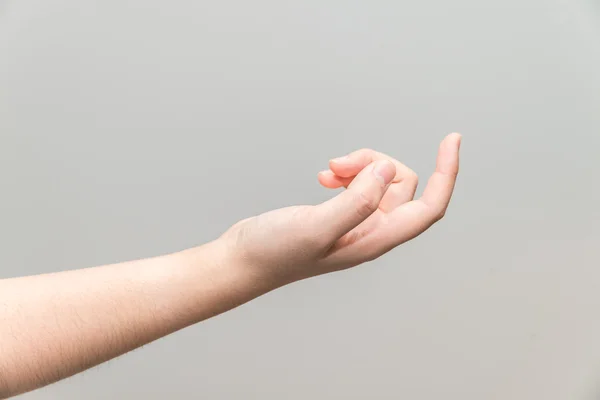 Hand with curl index finger — Stock Photo, Image