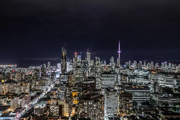 Innenstadt Toronto bei Nacht Stockfoto