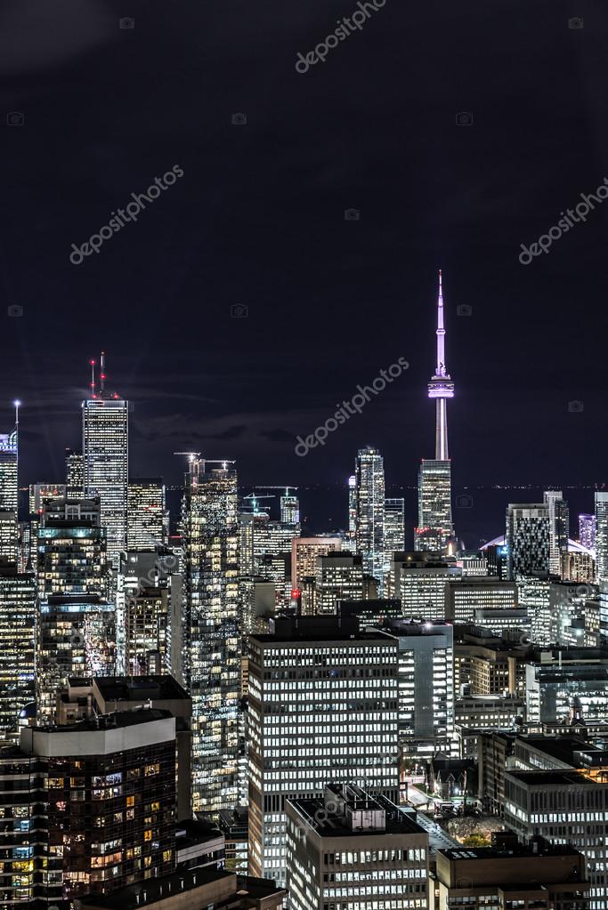 Downtown Toronto at night Stock Photo by ©yanmingzhang 35145403