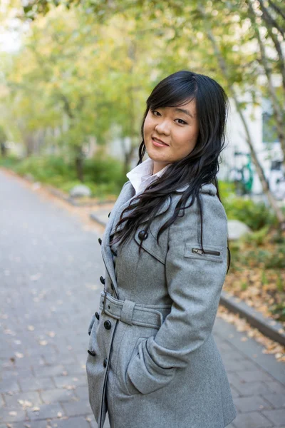 Portrait of woman on road — Stock Photo, Image