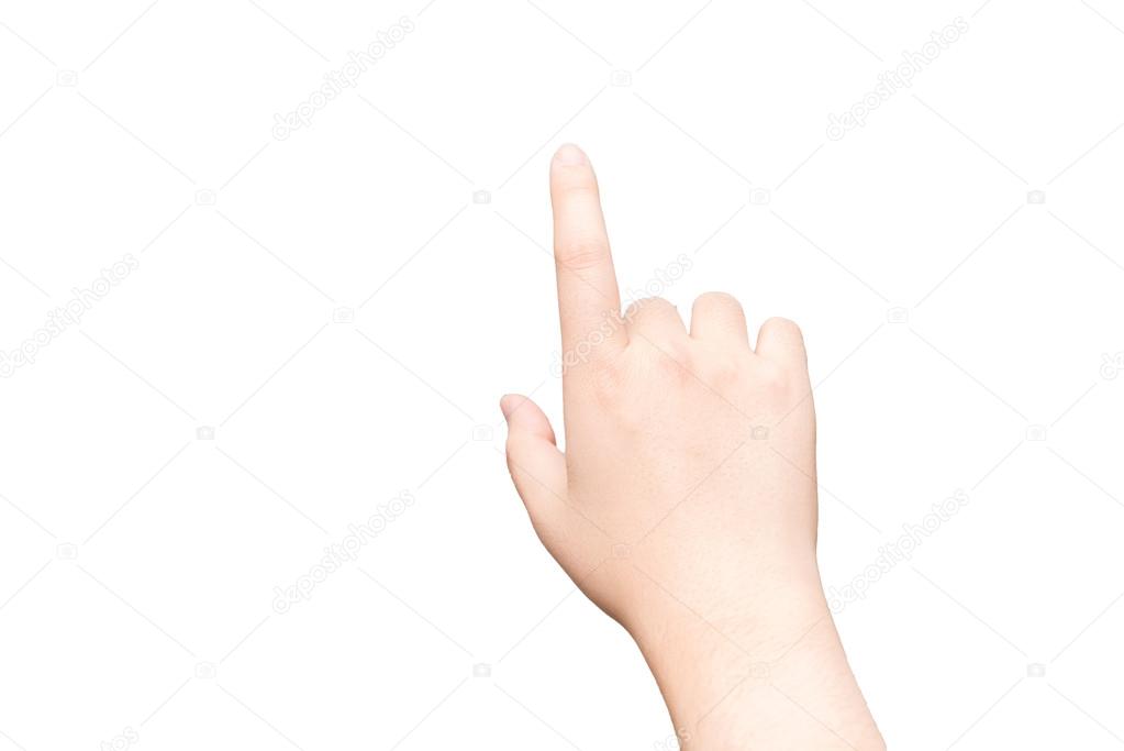 Hand with one finger pointing