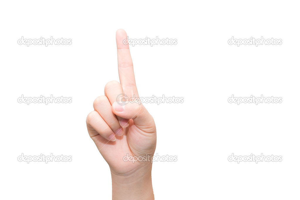 Hand with one finger up