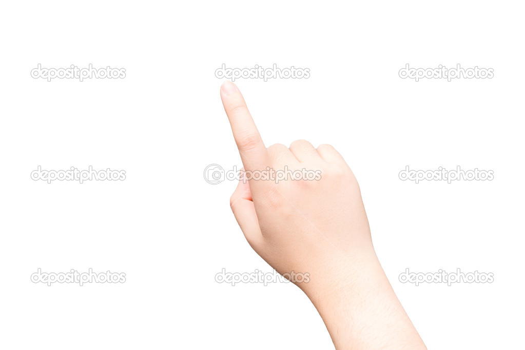 Hand with one finger pointing