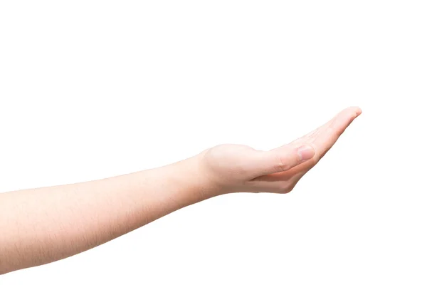 Hand with open palm facing up — Stock Photo, Image