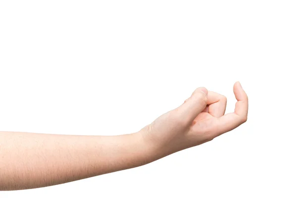 Hand with curl index finger — Stock Photo, Image