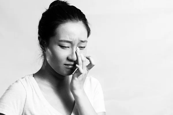 Chica triste llorando — Foto de Stock