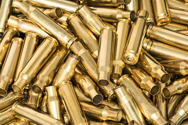 Pile of empty bullet shells