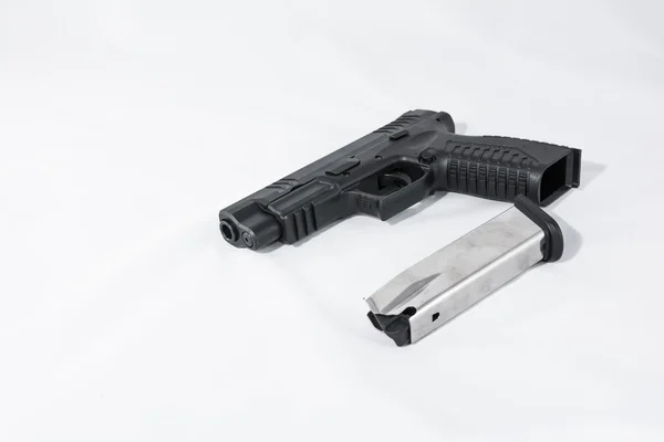 Hand gun on white background — Stock Photo, Image