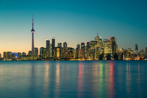 Scena notturna del centro di Toronto — Foto Stock