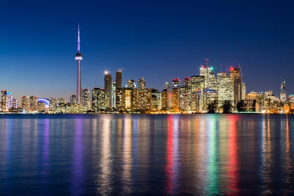 Nachtszene des Toronto in der Innenstadt — Stockfoto