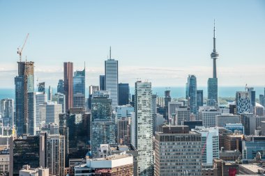 Scenic view of downtown Toronto clipart