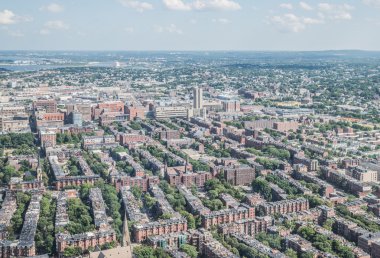 Cityscape downtown görünümünü boston