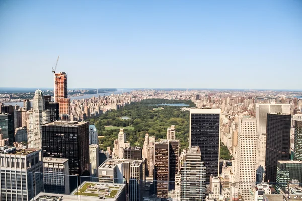 Нью-Йорк Сити и Центральный парк — стоковое фото