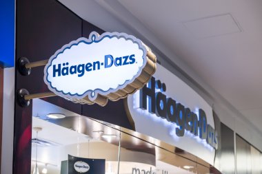 Haagen dazs mağaza ve Amerika'da alışveriş logosu