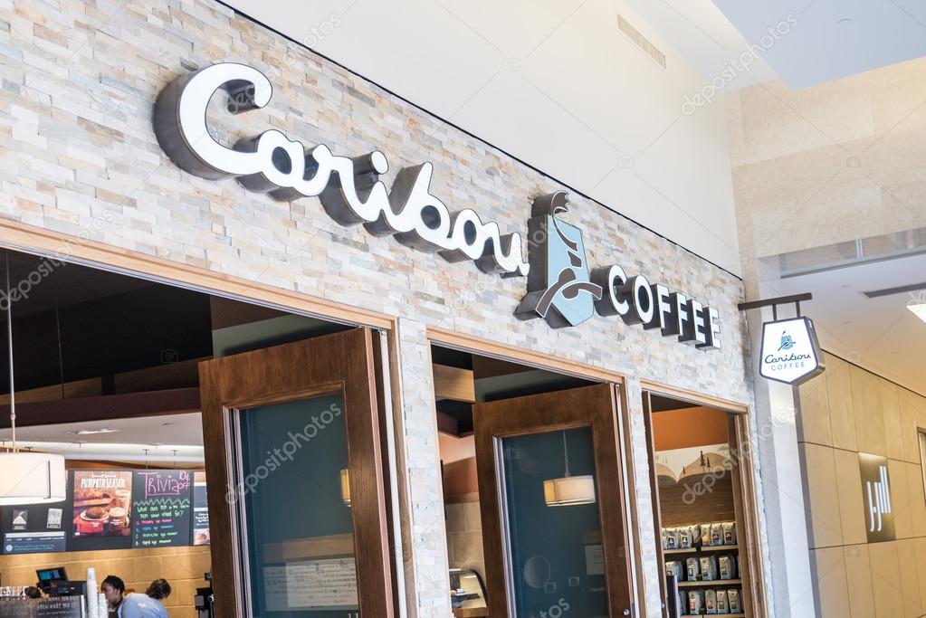 MINNEAPOLIS,MN - SEPTEMBER 26:Caribou Coffee store and logo in Mall of America, in Minneapolis, MN, on September 26, 2013.