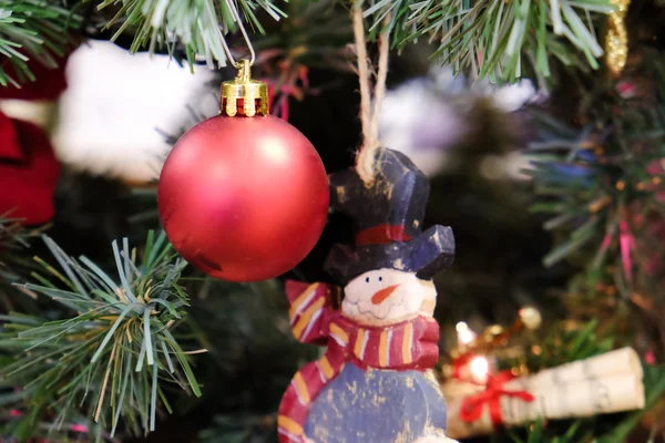 Christmas decorations on a tree — Stock Photo, Image