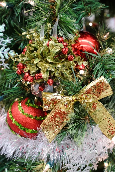 Christmas decorations on a tree — Stock Photo, Image