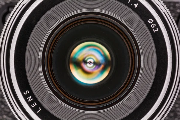 Front element of a camera lens — Stock Photo, Image