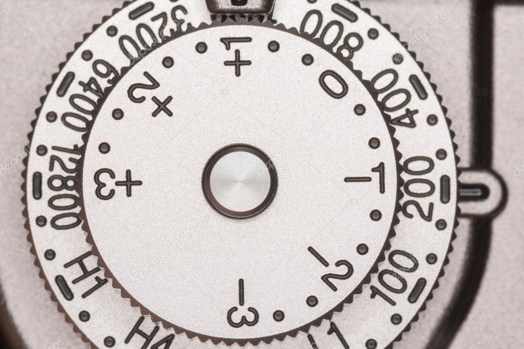 Exposure compensation dial on camera