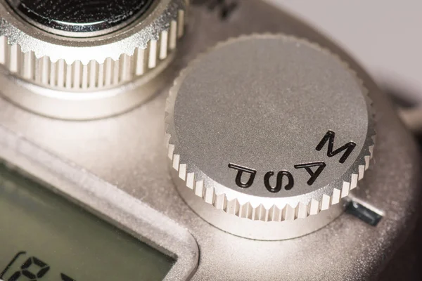 Mode dial on SLR camera — Stock Photo, Image