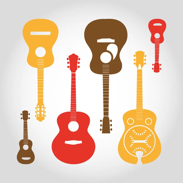 Jeu de guitares — Image vectorielle