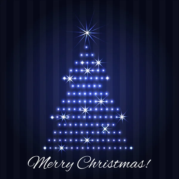 Christmas tree greeting card design. Vector illustration — Stock Vector