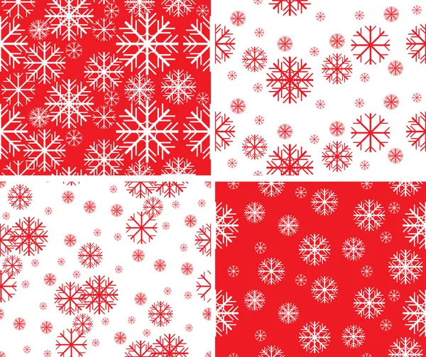 Noël flocons de neige motif sans couture — Image vectorielle