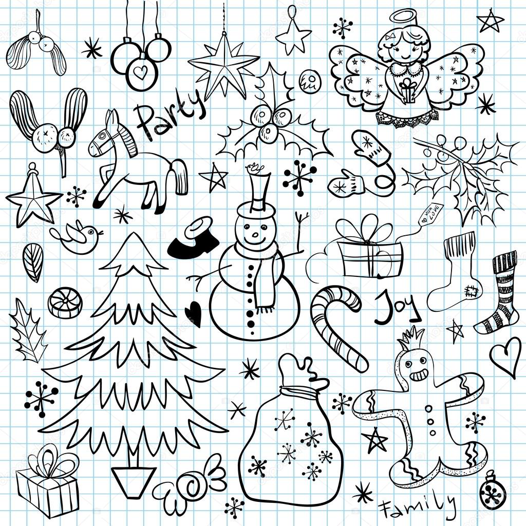 Christmas and Winter Holiday Doodles