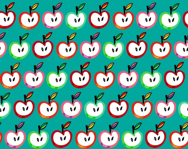 リンゴのシームレスなベクター パターン — ストックベクタ