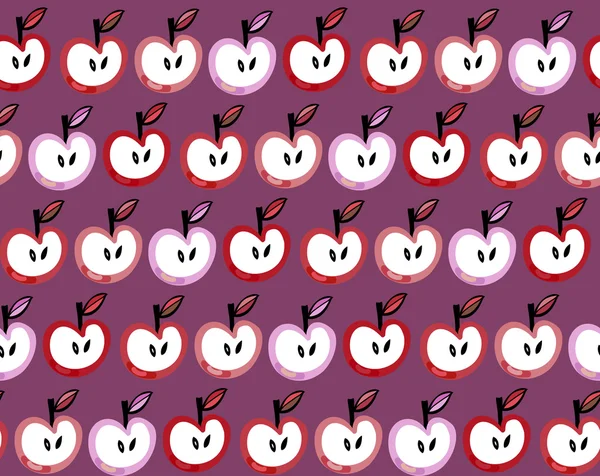 Padrão de maçãs vector sem costura — Vetor de Stock