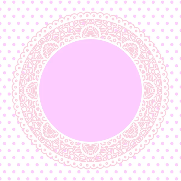 Ροζ lace πετσετάκι φόντο — 图库矢量图片