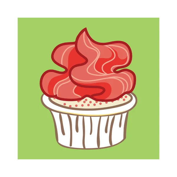 Cartoon Cupcake — Stock vektor