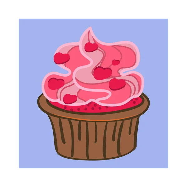 Cartoon Cupcake — Stock Vector