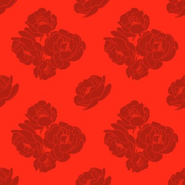 Pembe güllerle kusursuz desen.