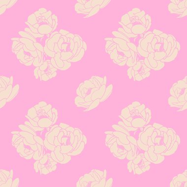 Pembe güllerle kusursuz desen.