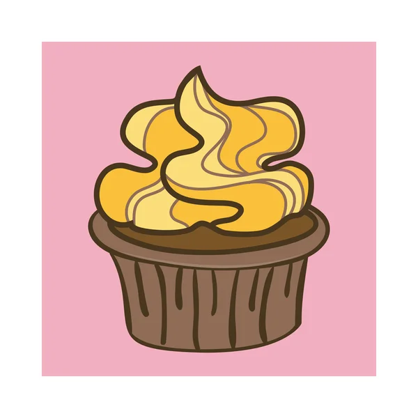 Cupcake de bande dessinée — Image vectorielle