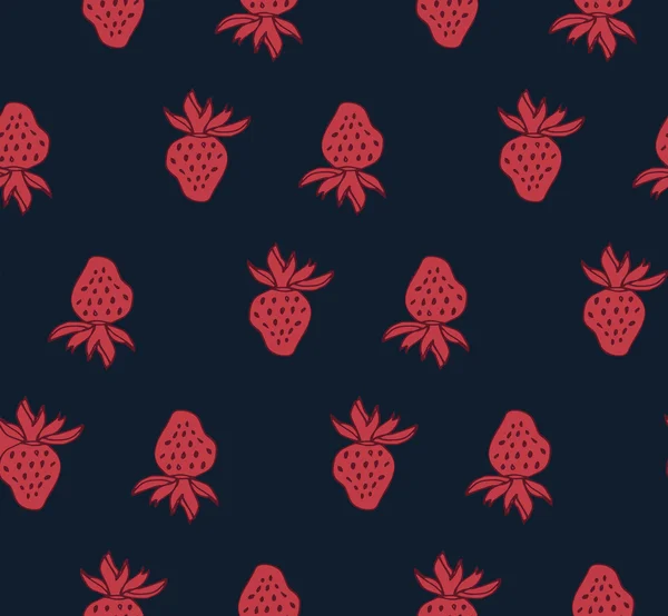 Modèle sans couture fraise — Image vectorielle