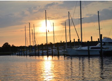 Günbatımı Southport, NC