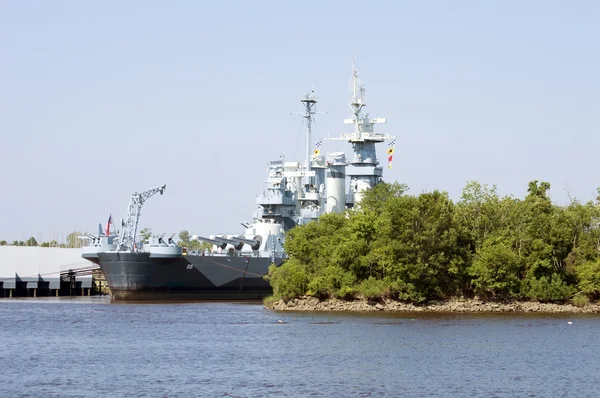 Wilmington, NC 17 de julio USS North Carolina Battleship Imagen de stock