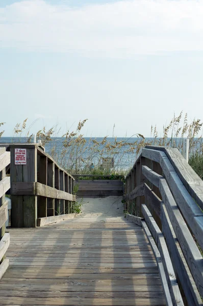 Vista al mar en Oak Island, Carolina del Norte Imagen de stock